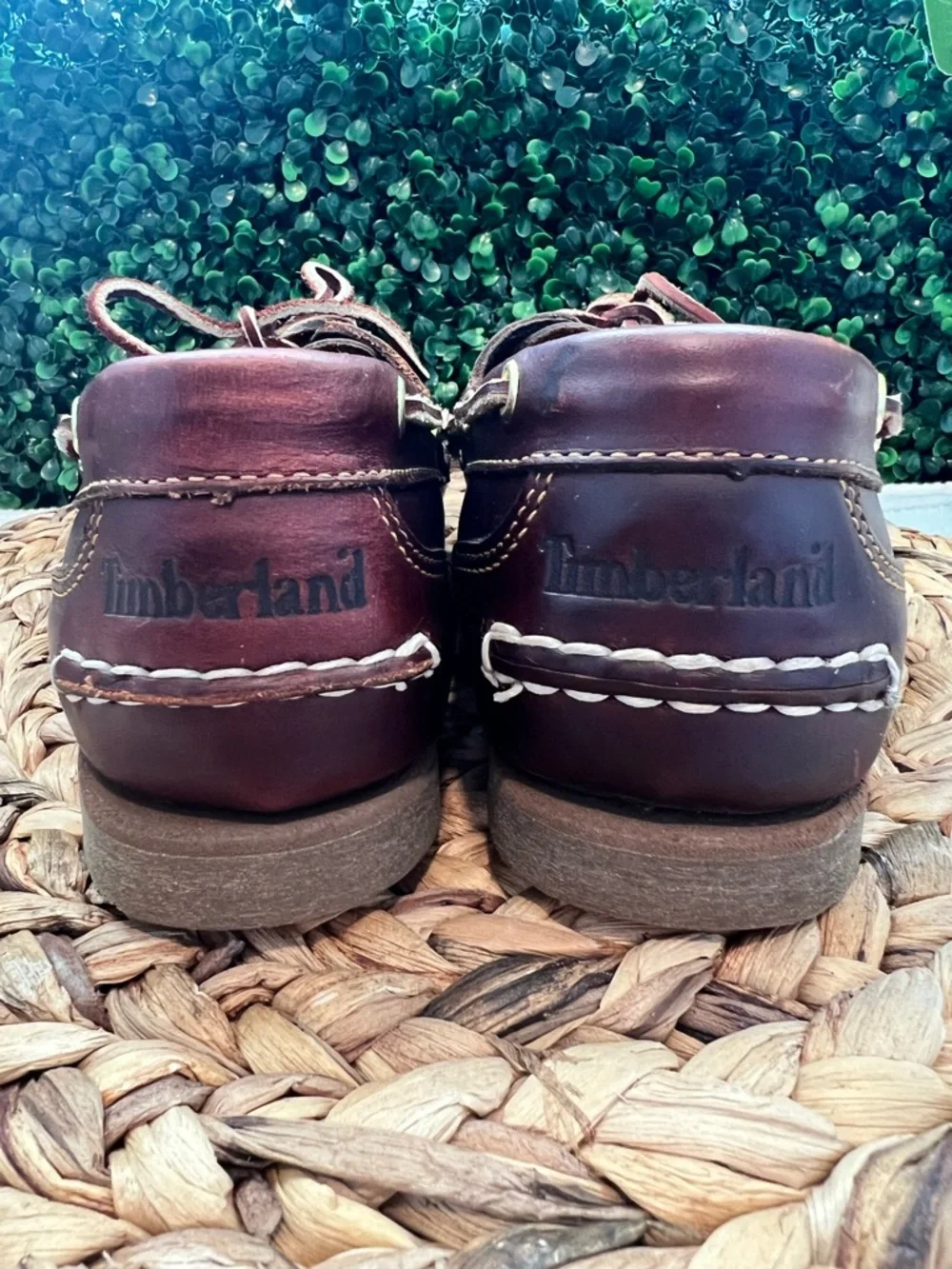 Timberland Women's Amherst 2-Eye Classic Leather Boat Shoes | Size 8 | Rootbeer